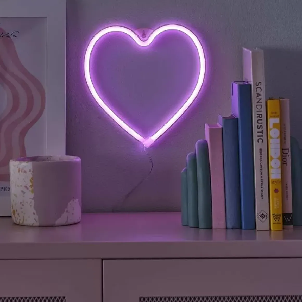 Parisian Love Roze Neon Lamp Hart - Romantische Verlichting