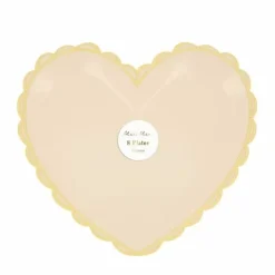 Pastel Hearts Grote Papieren Feestbordjes Van Meri Meri (8St)