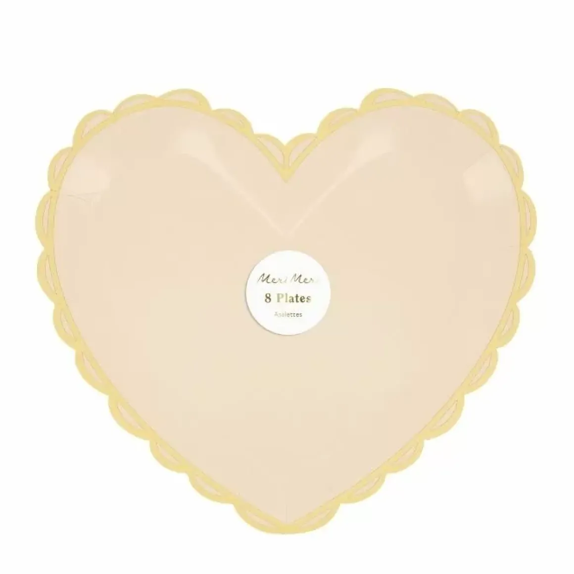 Pastel Hearts Grote Papieren Feestbordjes Van Meri Meri (8St)