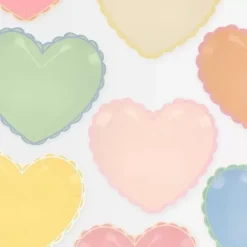 Pastel Hearts Grote Papieren Feestbordjes Van Meri Meri (8St)
