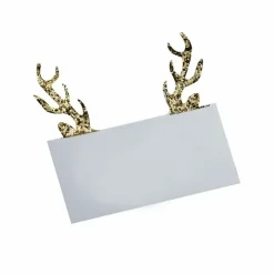 Plaatskaartjes Rendierengewei Goud (10St) Gold Christmas