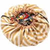 Play & Go Opbergzak En Speelmat Stripes Mosterd