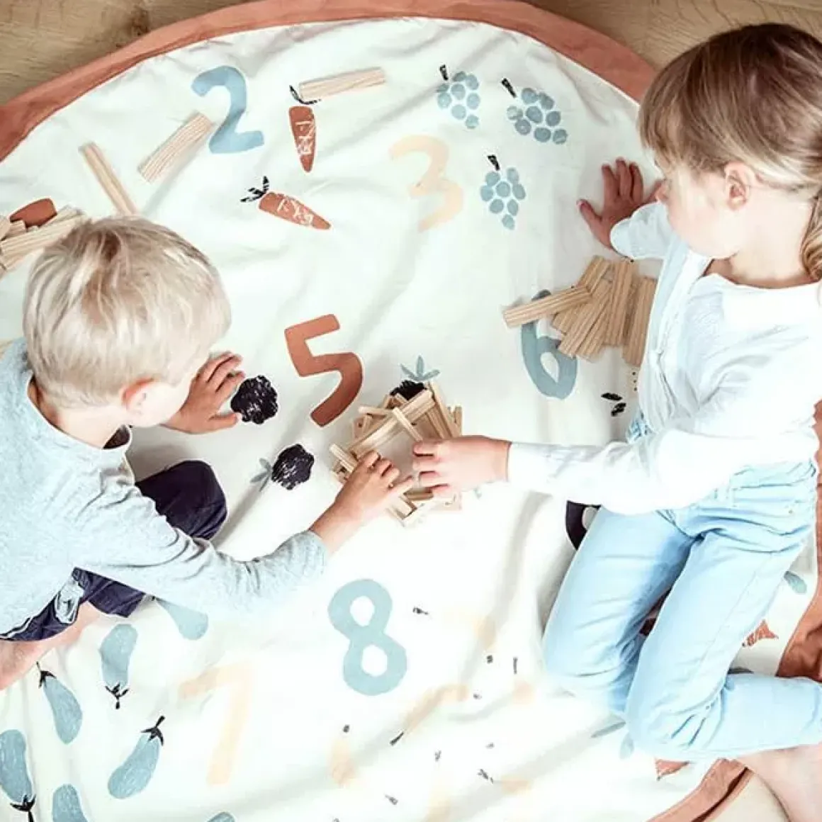 Play & Go Opbergzak En Speelmat Veggie Numbers