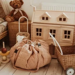 Play & Go Soft Opbergtas En Speelmat Fleuri