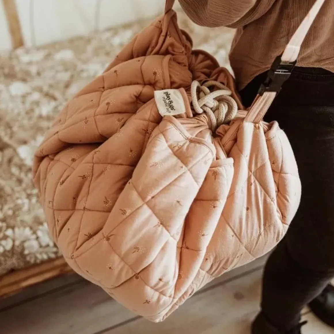 Play & Go Soft Opbergtas En Speelmat Fleuri