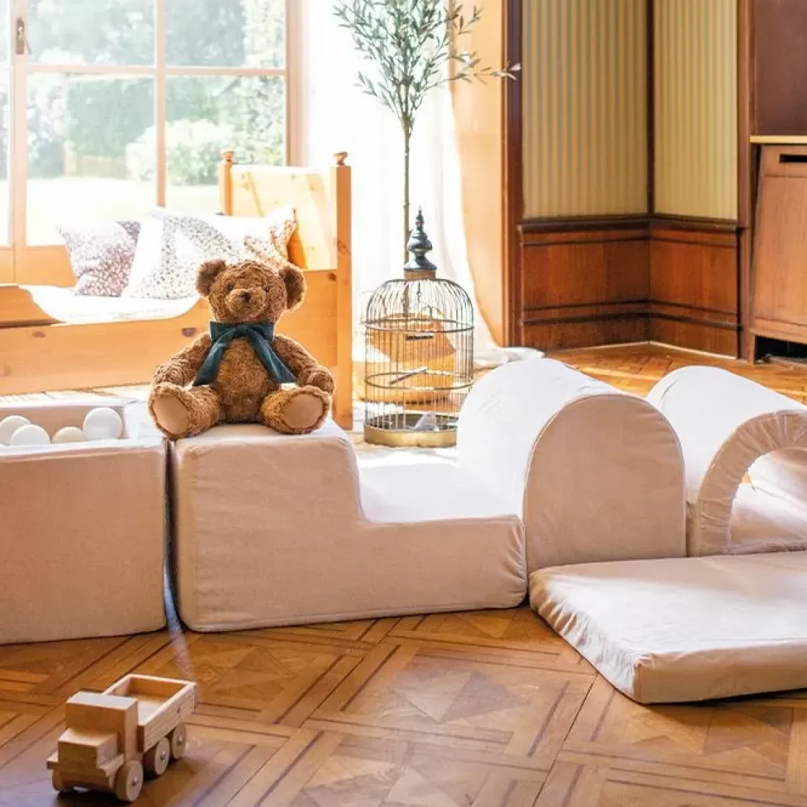 Playset + 100 Ballen Soft Velvet Beige Moje