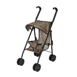 Poppenbuggy Black Flowers Vanpauline