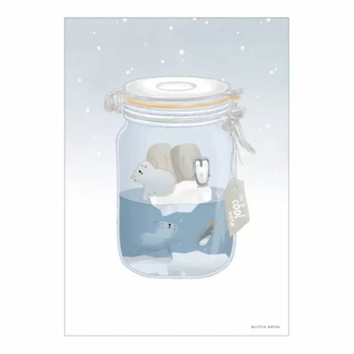 Poster A3 Ijsbeer Jar Little Dutch