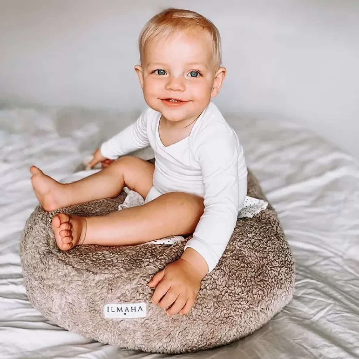 Relaxhoes Voor Voedingskussen Teddy Taupe Ilmaha