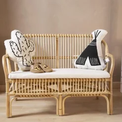 Rotan Kinderbankje Montana Met Kussen Childhome