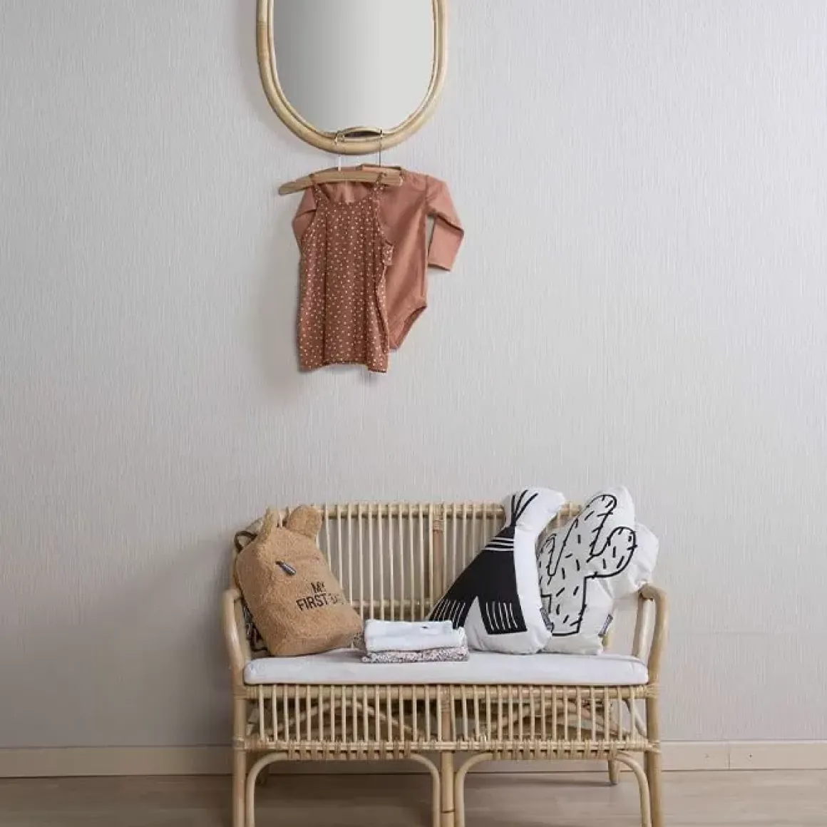 Rotan Kinderbankje Montana Met Kussen Childhome