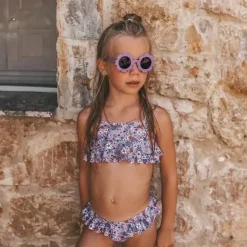 Salted Stories Sami Bikini | Maat 98/104 | Fleurs Chalk Violet | Upf50+