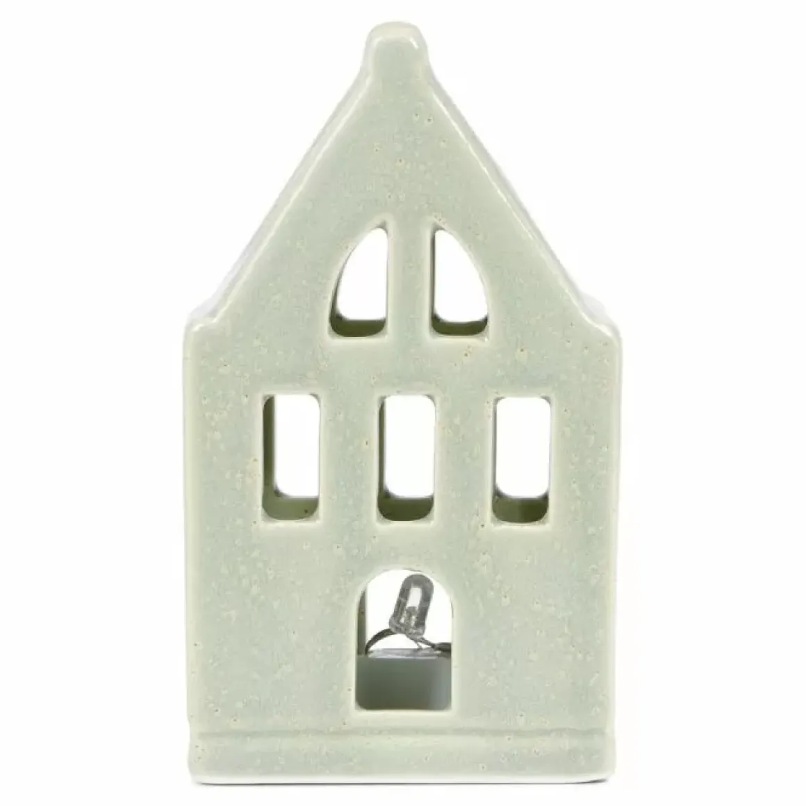 Senza Keramieken Huisje Met Lichtjes Groen