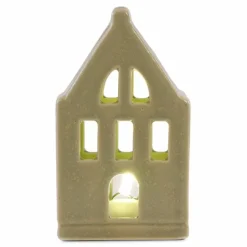 Senza Keramieken Huisje Met Lichtjes Groen
