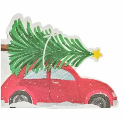 Servetten Auto Merry Little Christmas Ginger Ray