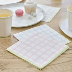 Servetten Ruitjes Pastel Hop Hop Hooray (16St) Ginger Ray