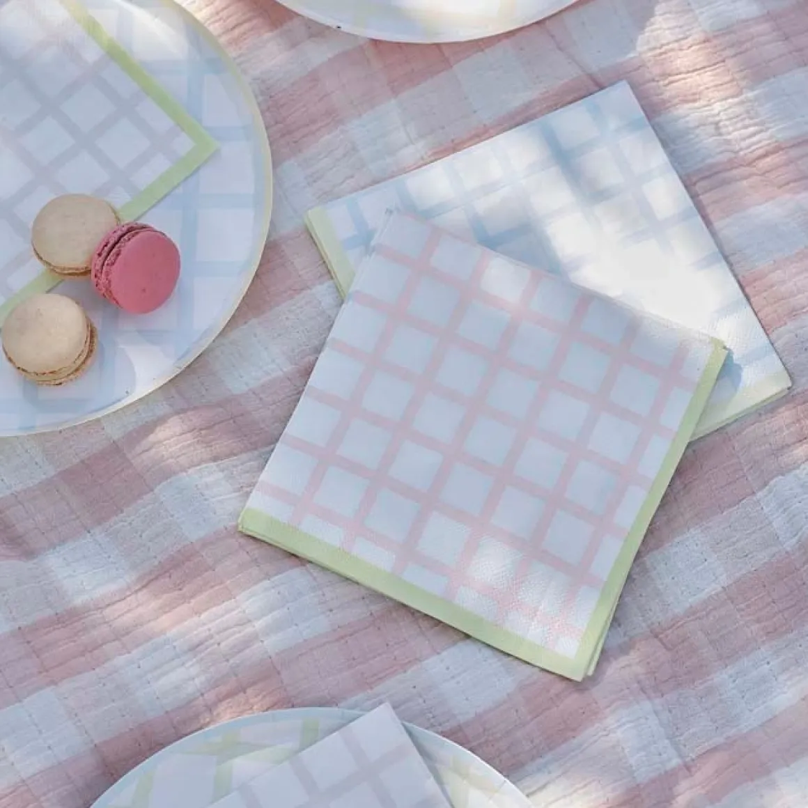 Servetten Ruitjes Pastel Hop Hop Hooray (16St) Ginger Ray