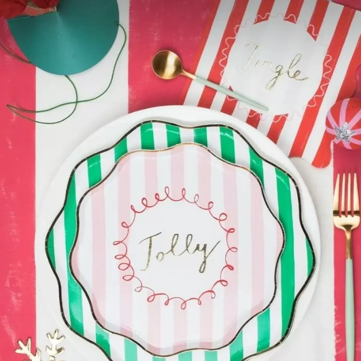 Servetten Striped Christmas (16St) Meri Meri