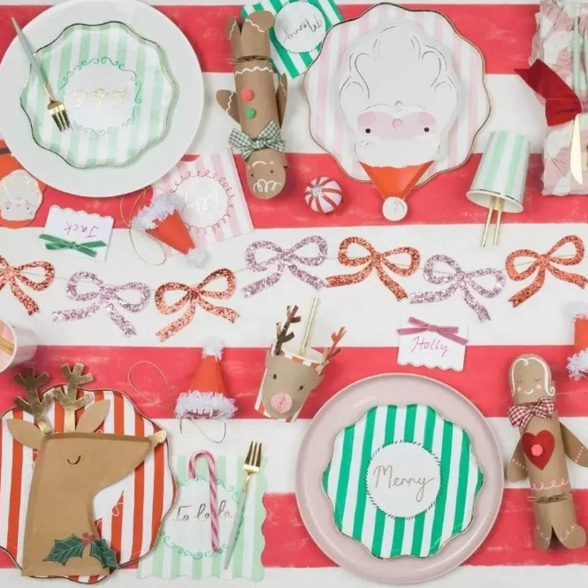 Servetten Striped Christmas (16St) Meri Meri