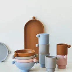 Siliconen Bekers Tiny Inka Caramel-Roze (2St) Oyoy