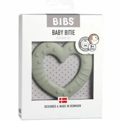 Siliconen Bijtring Heart Sage Bibs
