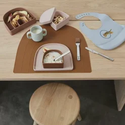 Siliconen Bord En Kom Rainbow Caramel/Lavender Oyoy