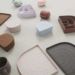 Siliconen Bord En Kom Rainbow Caramel/Lavender Oyoy