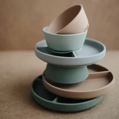 Siliconen Kom Cloudy Mauve Mushie & Co