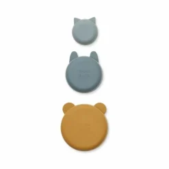 Siliconen Kommen Eddie Golden Caramel/Blue Mix (3St) Liewood