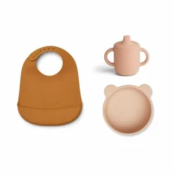 Siliconen Serviesset Connor Mr Bear Rose Multi Mix Liewood