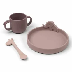 Siliconen Serviesset Peekaboo Deer Friends Roze Done By Deer