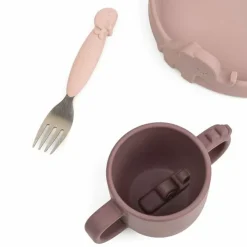 Siliconen Serviesset Peekaboo Deer Friends Roze Done By Deer