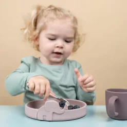 Siliconen Serviesset Peekaboo Deer Friends Roze Done By Deer