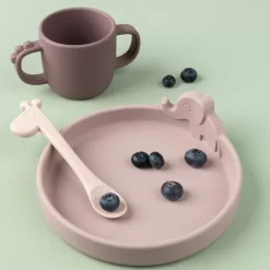 Siliconen Serviesset Peekaboo Deer Friends Roze Done By Deer