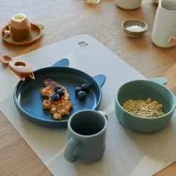 Siliconen Serviesset Vivi Rabbit Blue Multi Mix Liewood