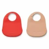 Siliconen Slabben Tilda Cat Apple Red/Rose (2St) Liewood