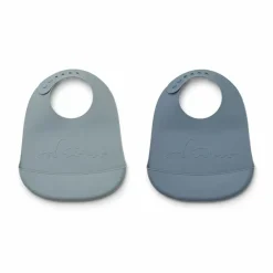 Siliconen Slabben Tilda Dino Blue Mix (2St) Liewood