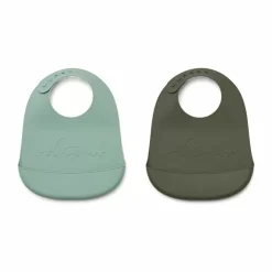 Siliconen Slabben Tilda Dino Peppermint/Green (2St) Liewood