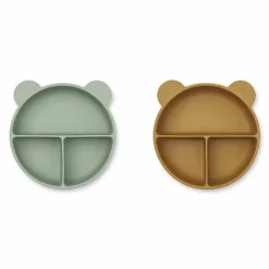 Siliconen Vakkenborden Connie Peppermint/Caramel Mix Liewood