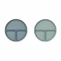 Siliconen Vakkenborden Harvey Whale Blue Mix Liewood