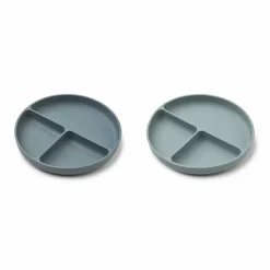 Siliconen Vakkenborden Harvey Whale Blue Mix Liewood