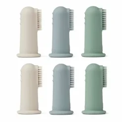 Siliconen Vingertandenborstel Simon Peppermint (6St) Liewood