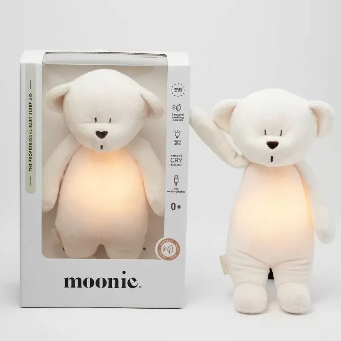 Slaapknuffel Humming Bear Cream Moonie