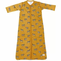 Slaapzak Met Afrits Mouw Zebra Honey Gold Meyco