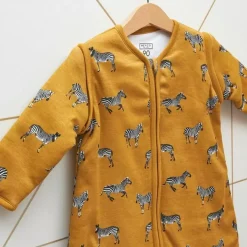 Slaapzak Met Afrits Mouw Zebra Honey Gold Meyco