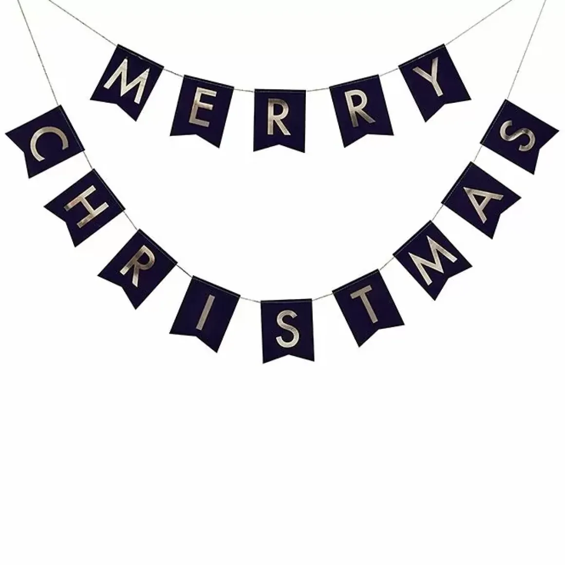 Slinger Velvet Merry Christmas Blauw Navy Luxe Ginger Ray