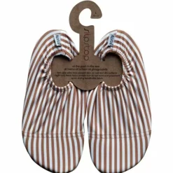 Slipstop Waterschoentjes Cognac Stripe - Nu Bestellen Voor Veilig Spelen In Het Water!