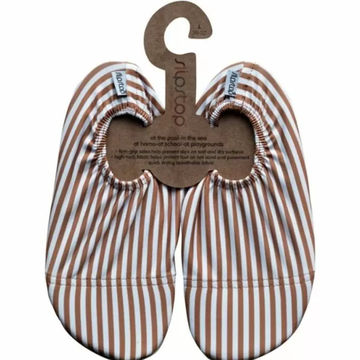 Slipstop Waterschoentjes Cognac Stripe - Nu Bestellen Voor Veilig Spelen In Het Water!