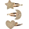 Souza Haarclipjes Penelope Ster-Maan-Hart Goud (3St)