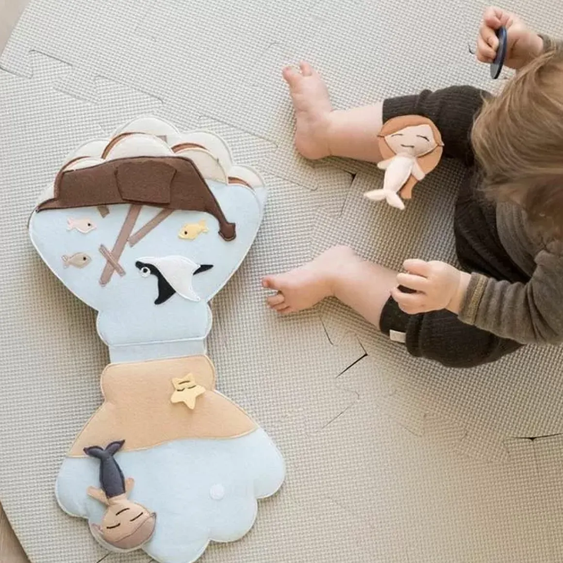 Speelmat Foam Rond Light Grey That'S Mine